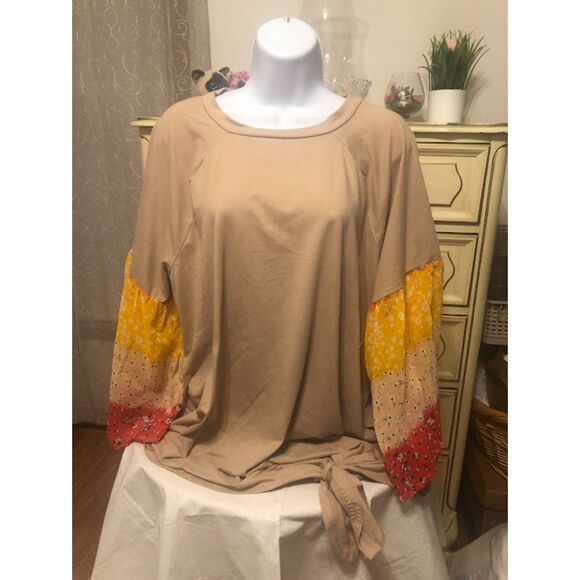 Boho style top by Emerald in size 2X - Picture 1 of 10